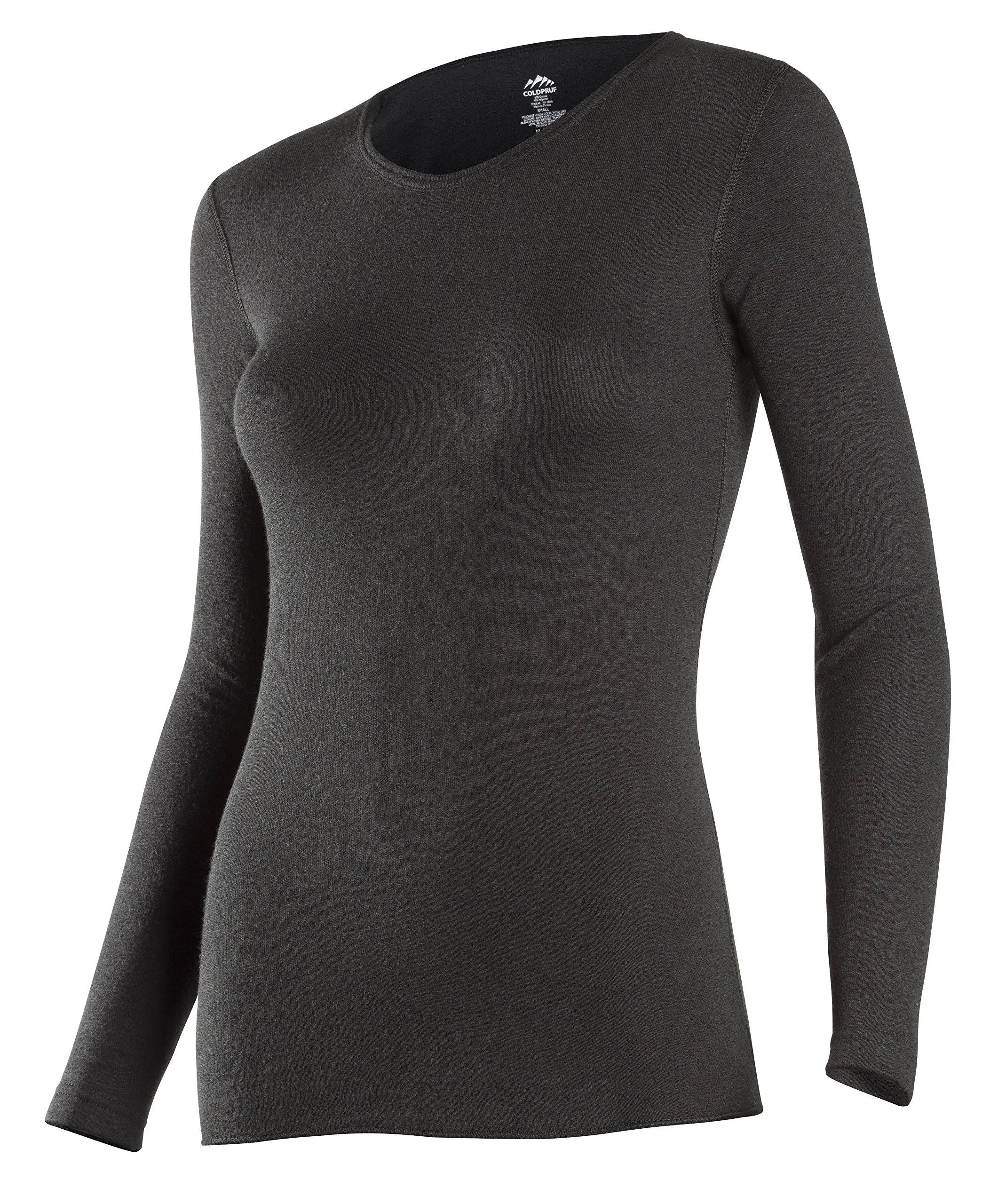 "Women's Basic Thermal Black Long Sleeve Shirt"