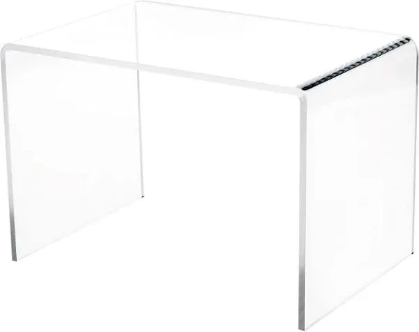 Plymor Clear Acrylic Small Rectangular Display Riser, 7 inch Height x 10.5 inch Width x 7 inch Depth (1/4 inch thick) (3 Pack)