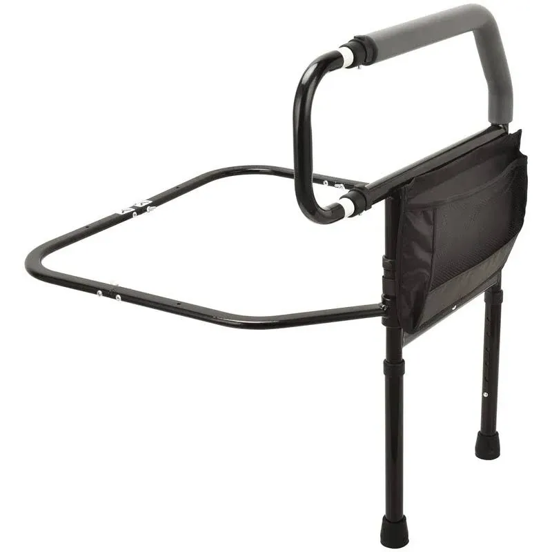 Sangohe Bed Rail for Elderly, Bed Assist Grab Bar Handle with Storage Pocket, Safety Bed Rails for Elderly Adults Getting in & Out of Bed at Home and