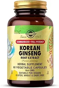 Solgar, Korean Ginseng Root Extract, 60 Vegetable Capsules