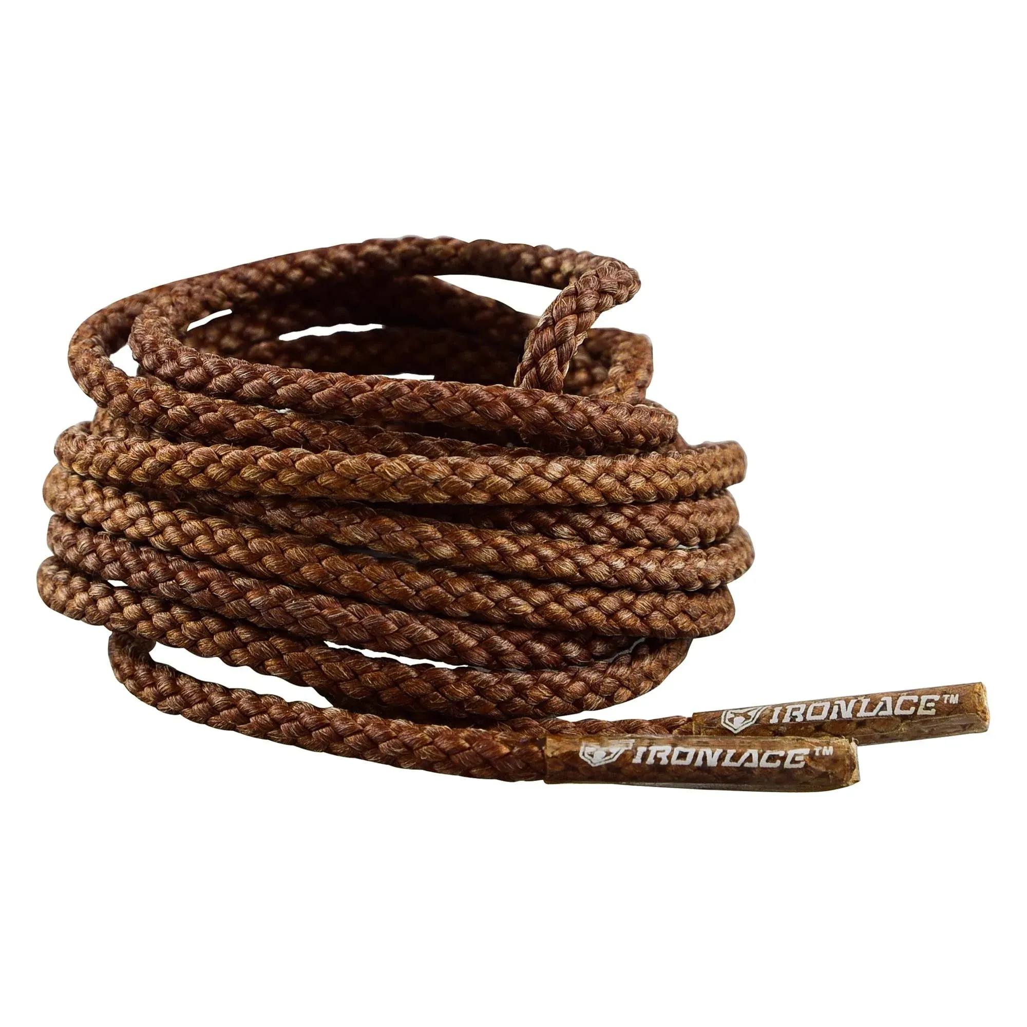 IRONLACE Unbreakable Round Bootlaces - Indestructible, Waterproof & Fire Resistant Laces, 1500-Pound Breaking Strength/Pair