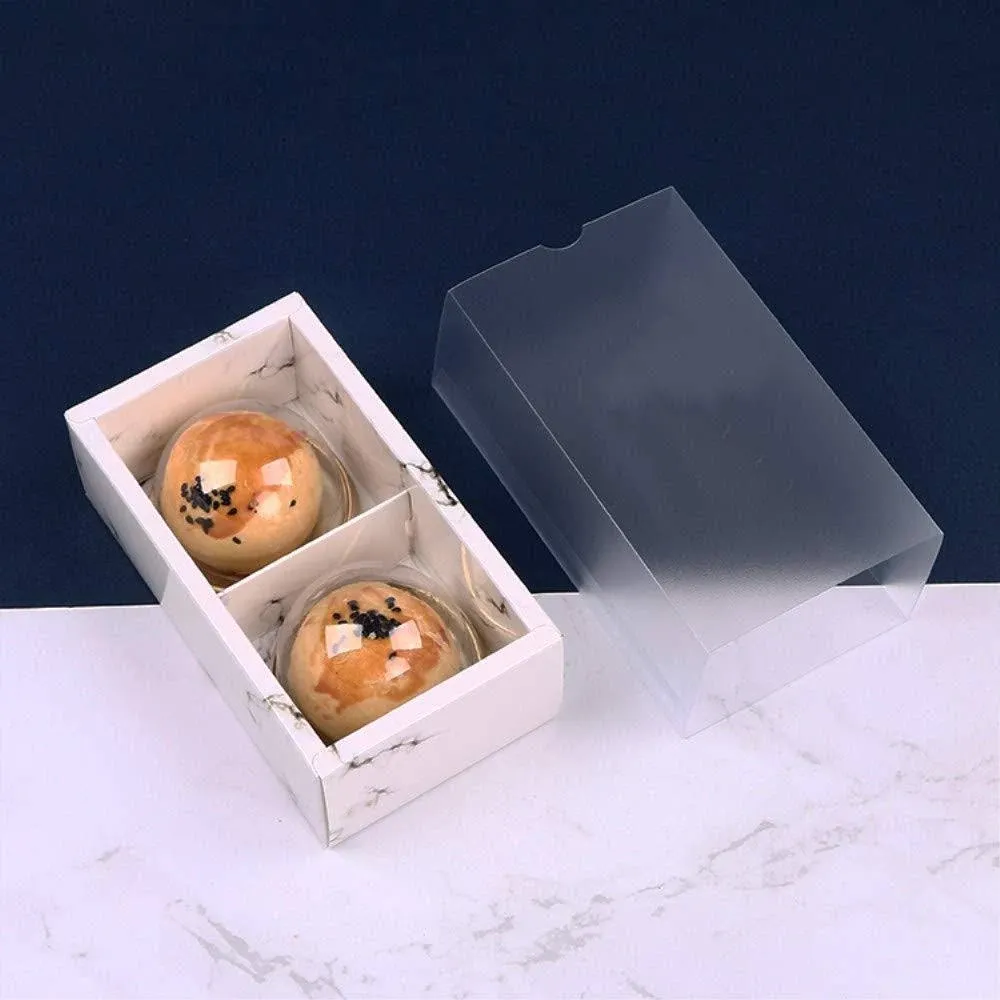 BBC INS Marble Cake Box With Clear Lid Gift Packaging Boxes For Moon Cake/Coo...