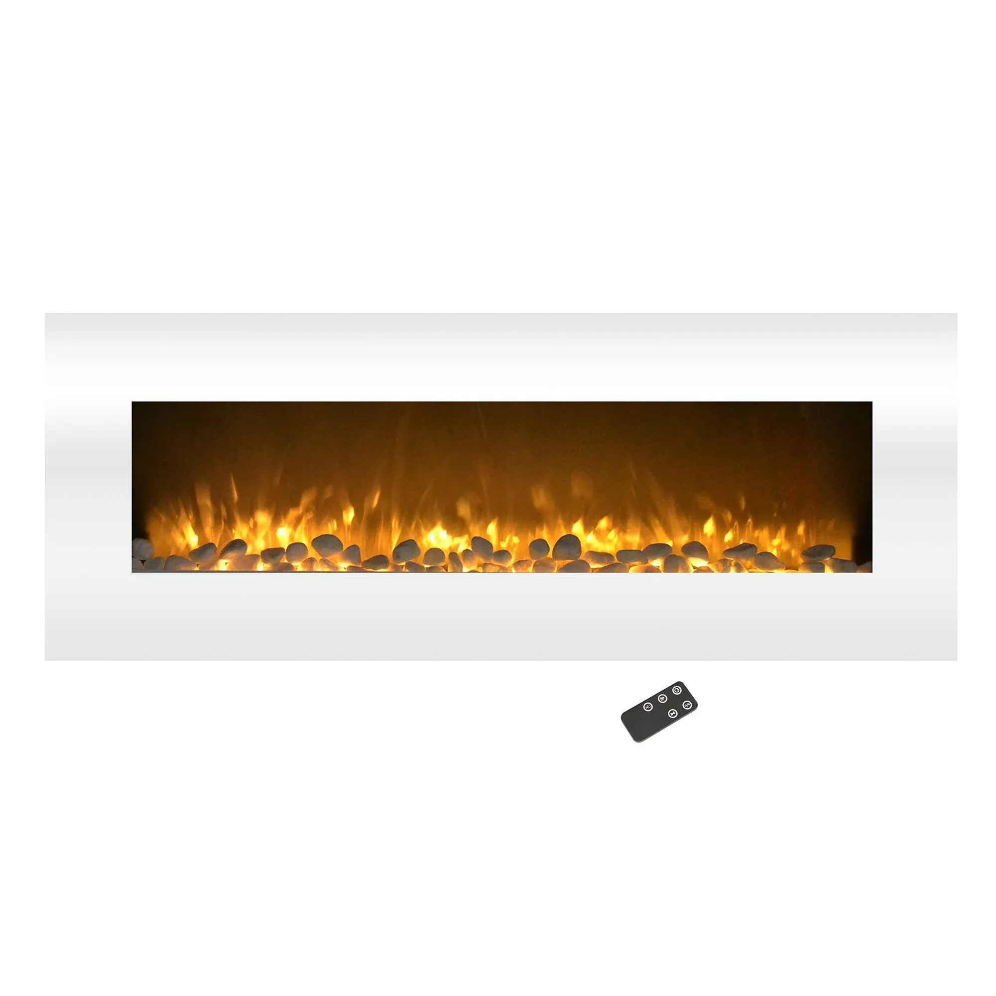 Northwest 50" White Electric Fireplace Color Changing Wall Mounted