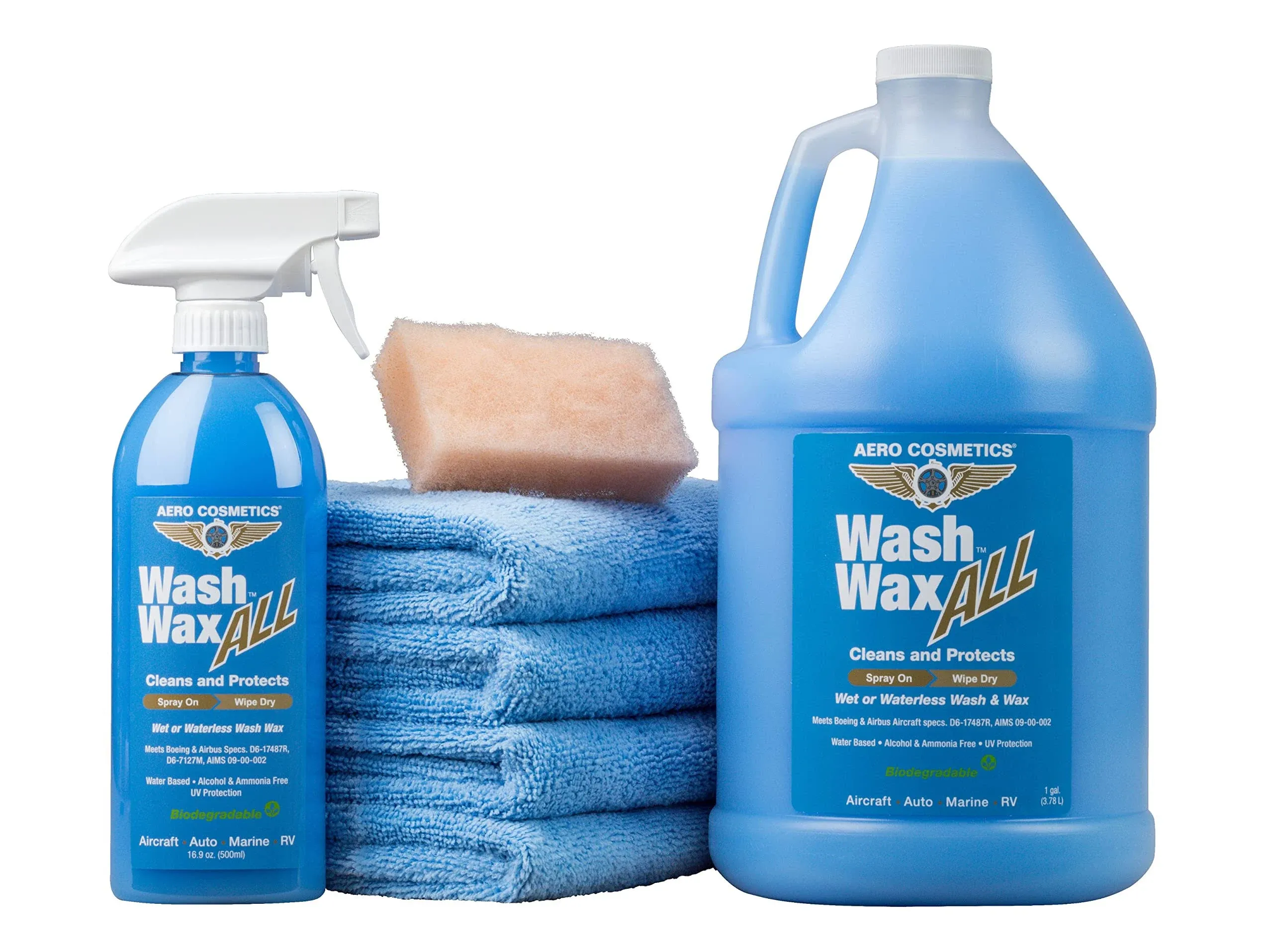 Wet or Waterless Car Wash Wax Kit 144 Ounces. Aircraft Quality for Your Car,... 