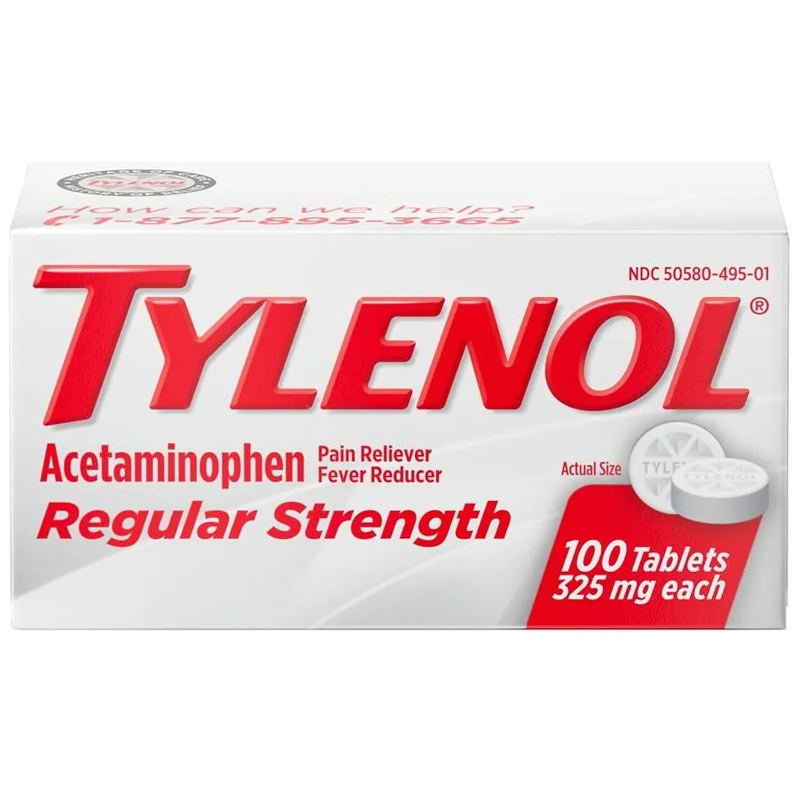 Tylenol Regular Strength Tablets with 325 mg Acetaminophen