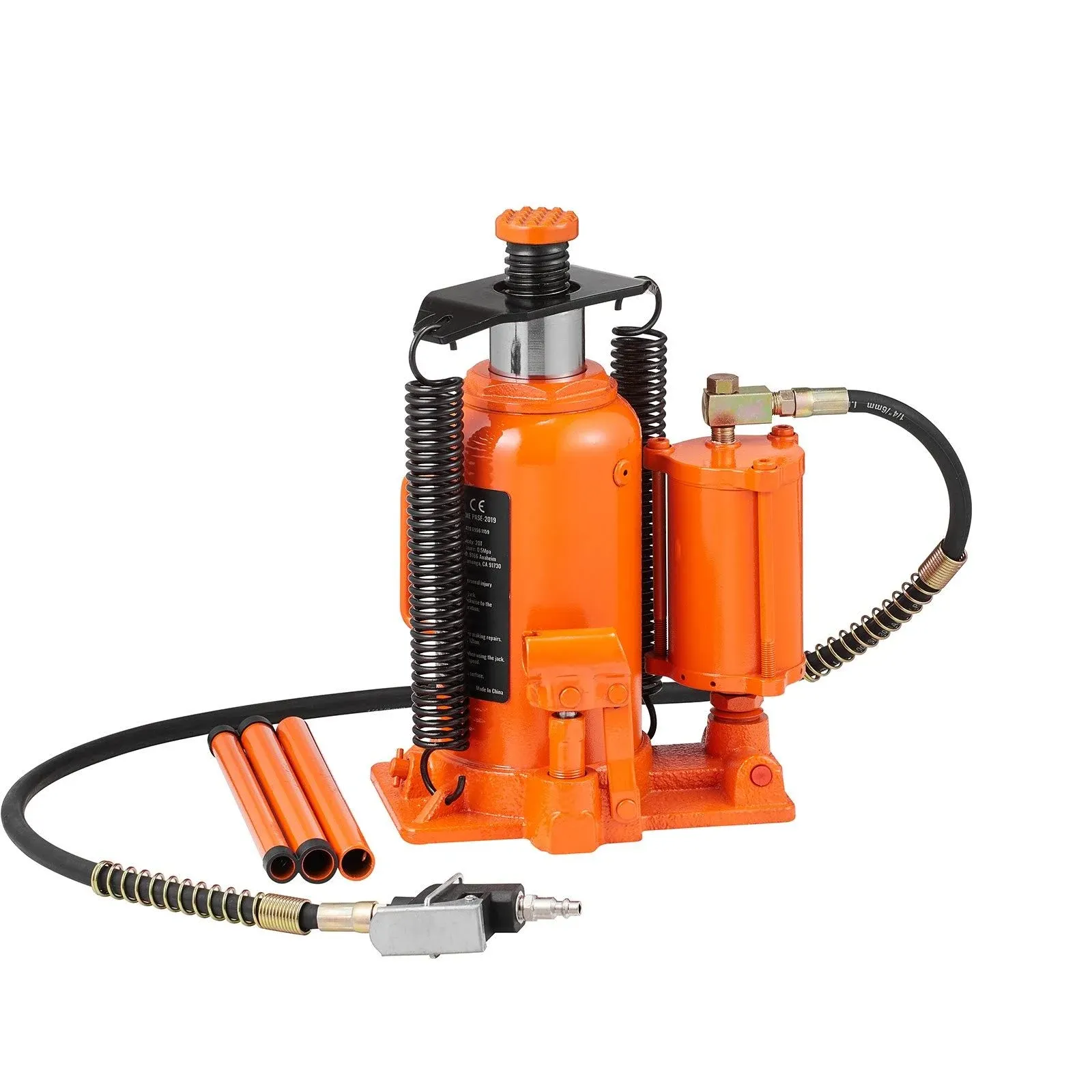 VEVOR 20 Ton 10.4-19.7 in. Lifting Range Air Hydraulic Bottle Jack