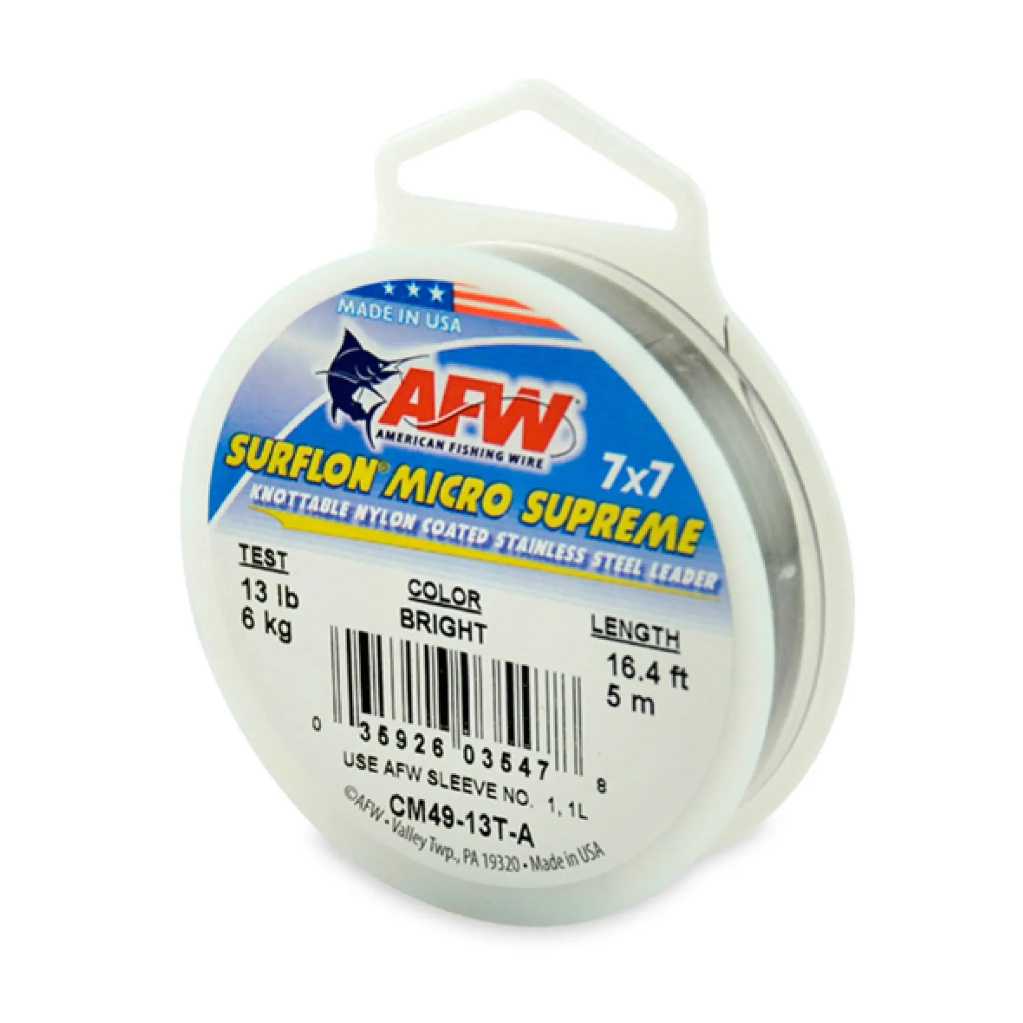 American Fishing Wire Surflon Micro Supreme Leader Wire