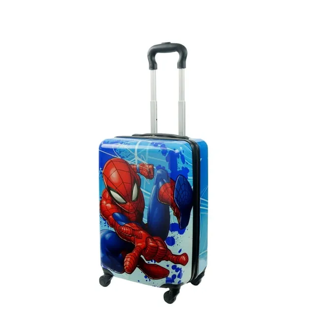 FUL Marvel Spider-Man 21 Inch Kids Rolling Luggage, Hardshell Carry On Suitcase with Wheels, Multi