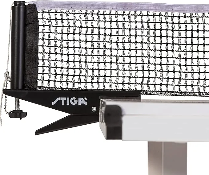 STIGA Premium Clipper 72" Regulation Table Tennis Net and Post Sets - Easy Set Up and Spring Activated Clip ping pong net set