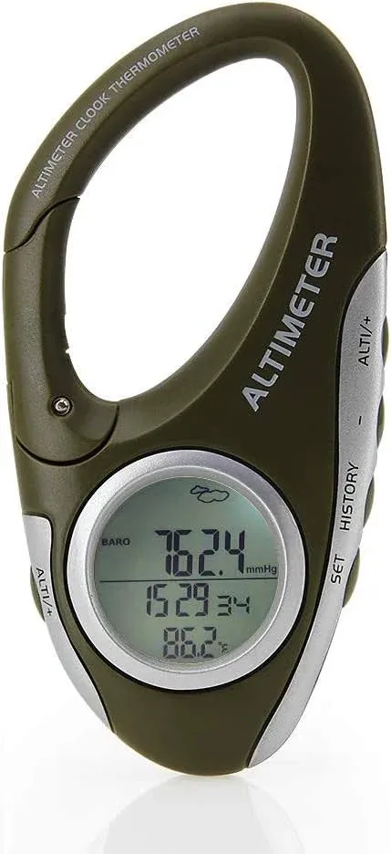 Barometer Altimeter Thermometer Metric Altitude Monitor Climbing Camping Outdoor