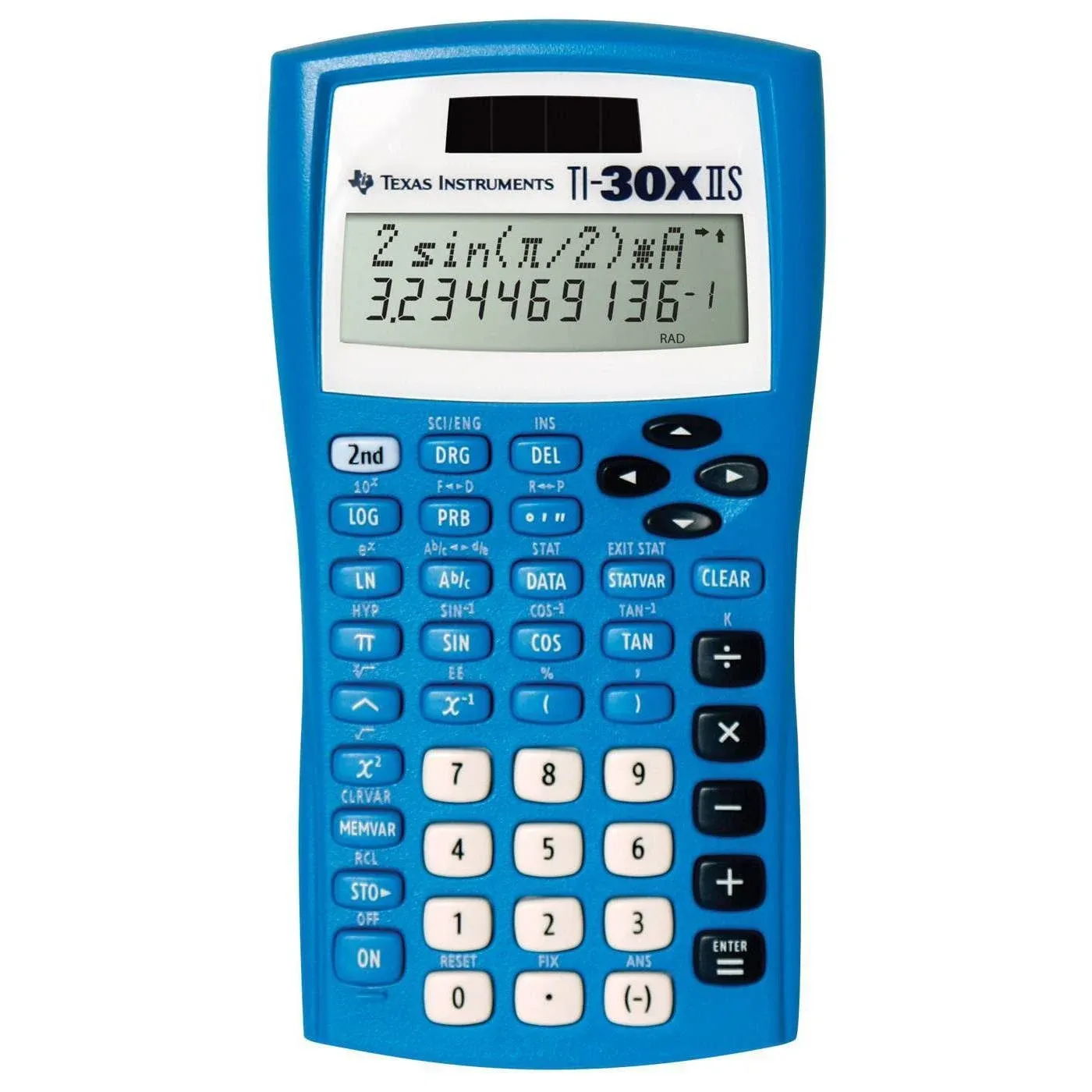 New Texas Instruments TI-30X IIS Scientific Calculator Blue solar batteries