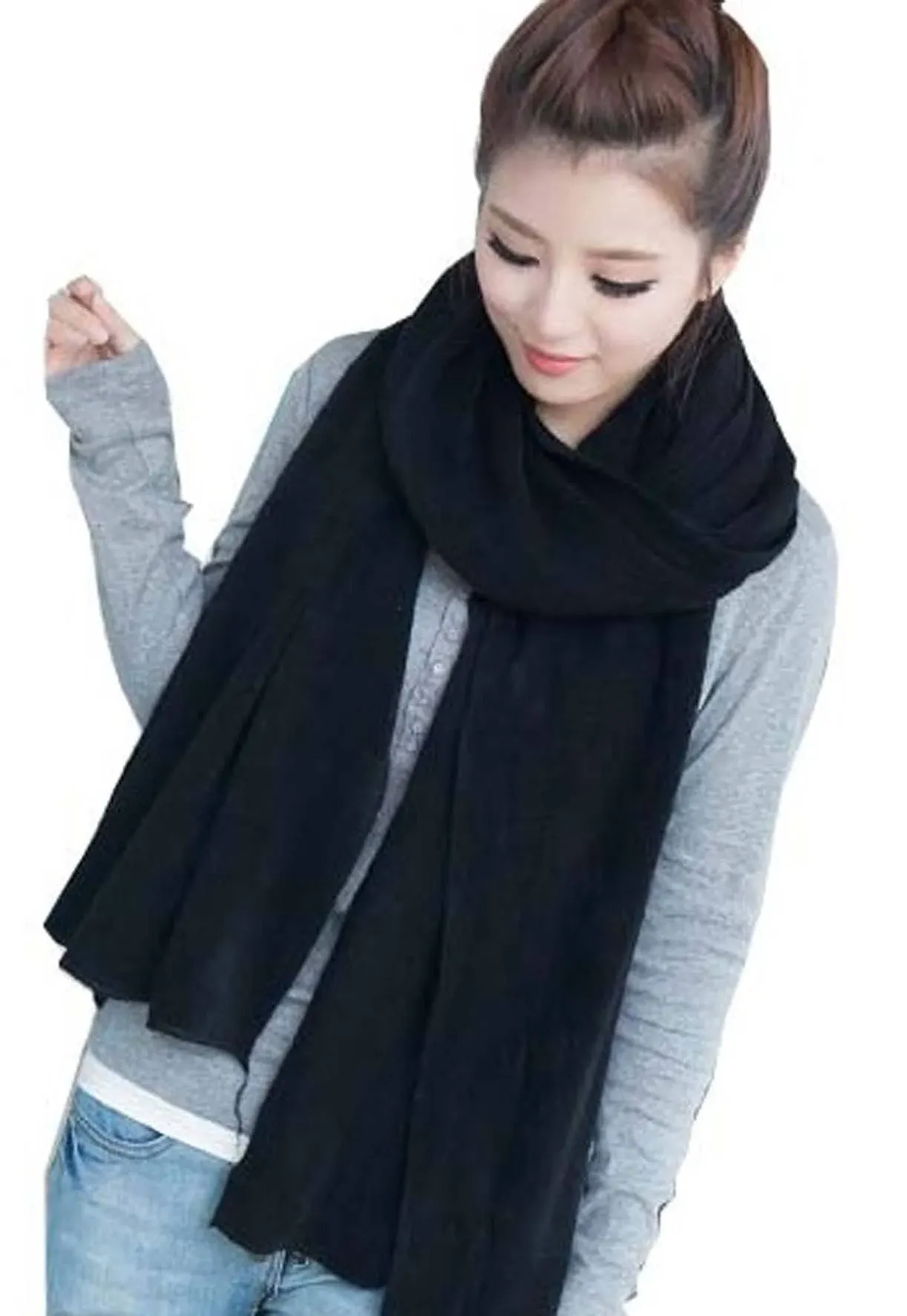 Thick &amp; Cozy Women&#039;s 79-Inch Wool Scarf - Perfect for Cold Weather Style