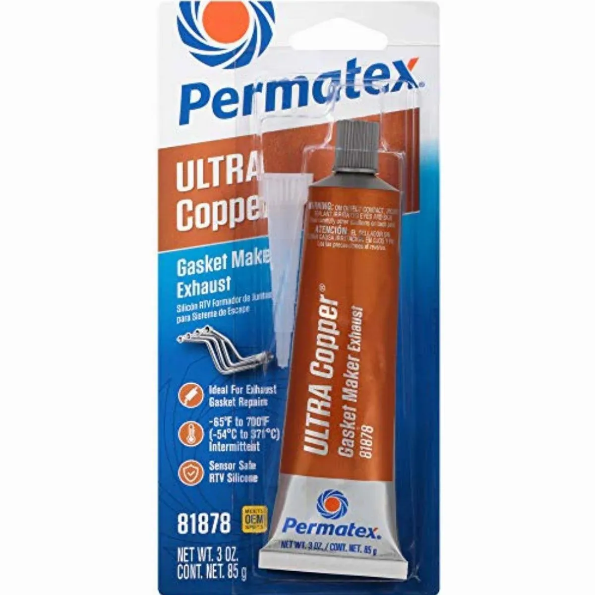 Permatex 81878 3 oz Ultra Copper RTV Silicone Gasket Maker