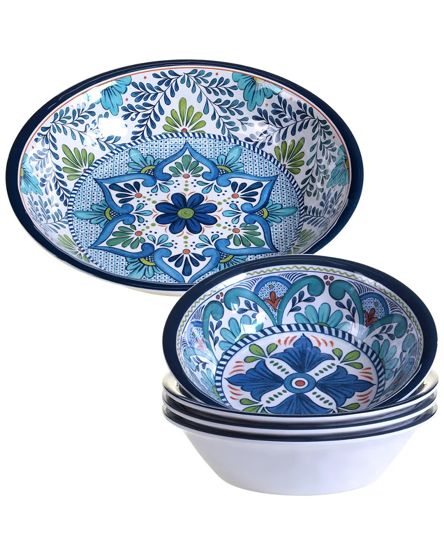 Shop Certified International Melamine Talavera 5pc Salad Serving Set