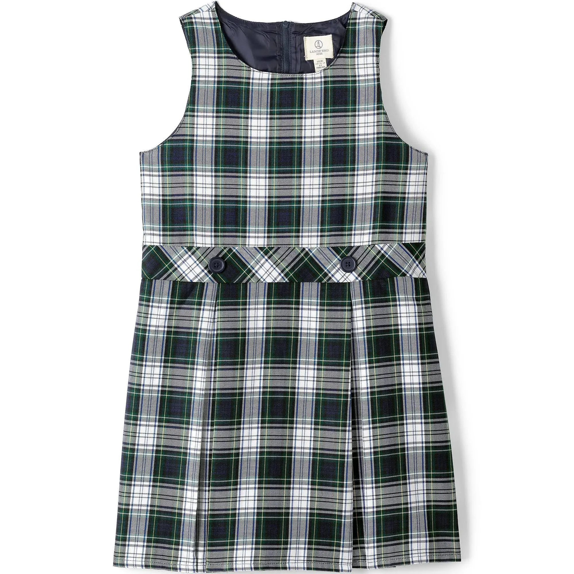 Lands' End Girls Uniform Plaid Jumper