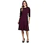 London Times Women's Side Tab Fit & Flare Dress