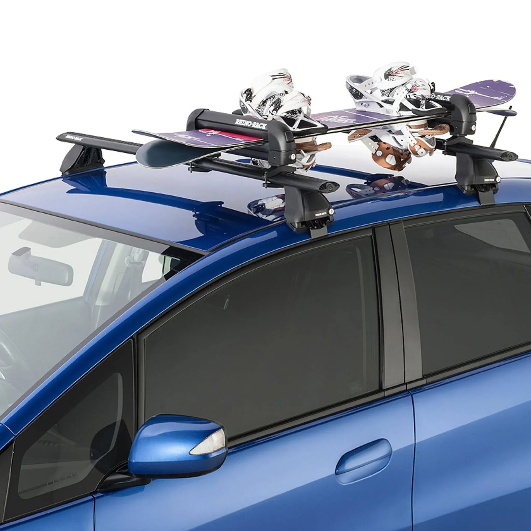 Rhino-Rack Universal Ski/Snowboard Carrier - Fits 3 Pairs of Skis or 2 Snowboards - Black