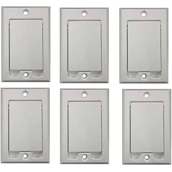 (6) Central Vacuum Square Door Inlet Wall Plate White for Nutone Beam Vacuflow