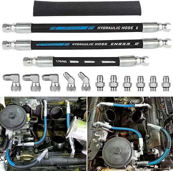 Yoursme High Pressure Oil Pump HPOP Hoses Lines Kit & Crossover Line Fit for Ford ...