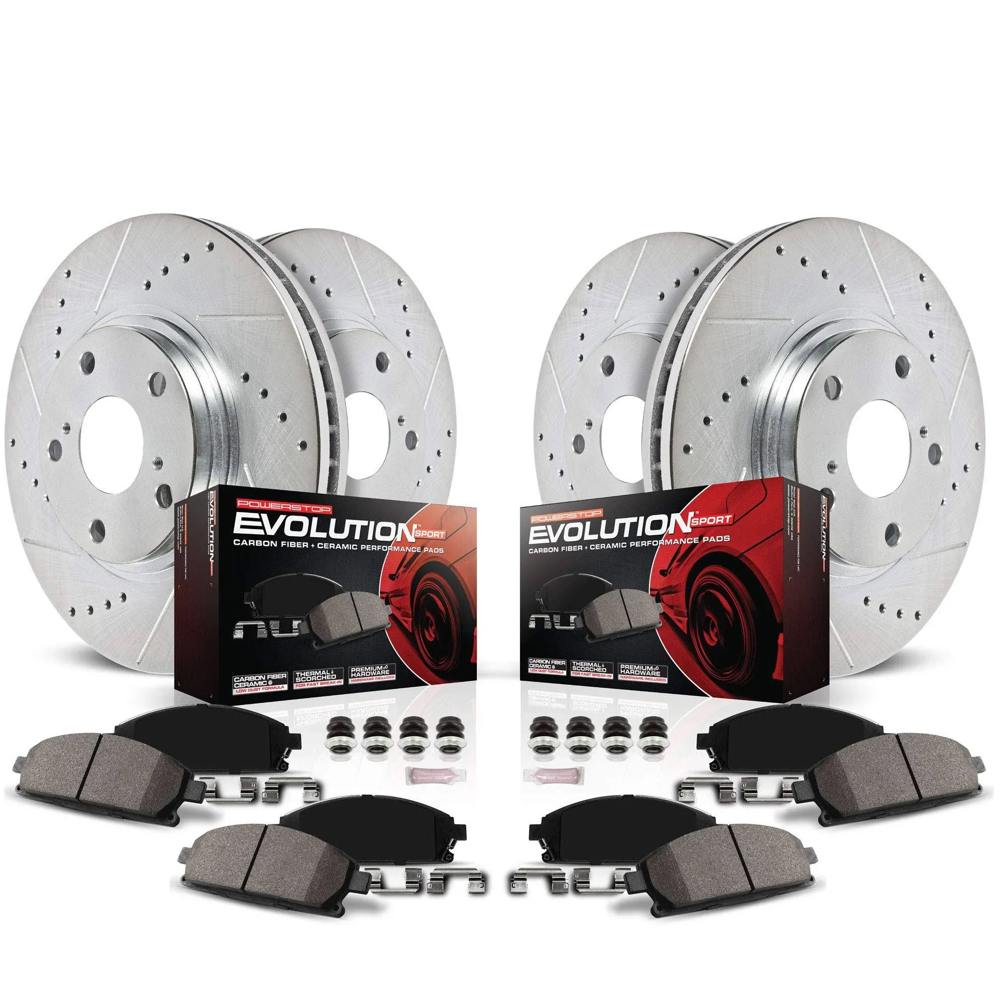 Power Stop 21-22 Ford F-150 Front and Rear Z23 Evolution Brake Kit - K8803