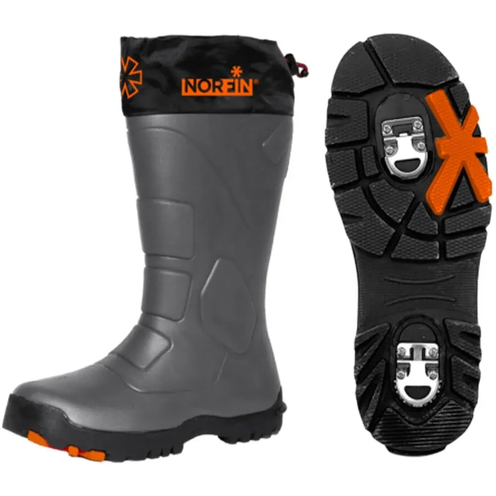 NORFIN Klondike 2 -Winter Boots for Fishing, Hunting and Hiking - Anti Slip - Retractable ice Cleats for Added Safety and Protection - Made of EVA Material - Removable Insole