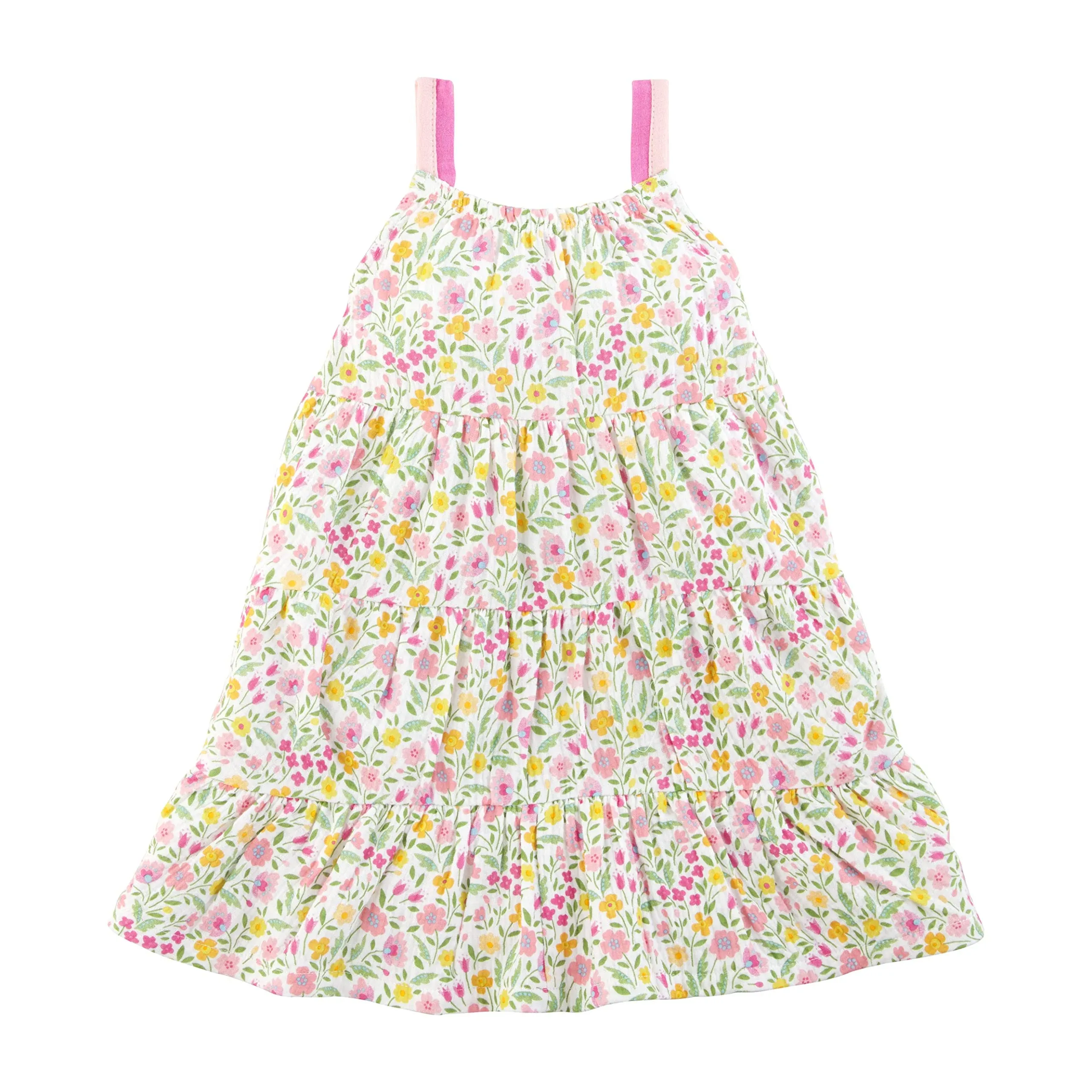 Mud Pie Summer Floral Tiered Dress - 12-18M