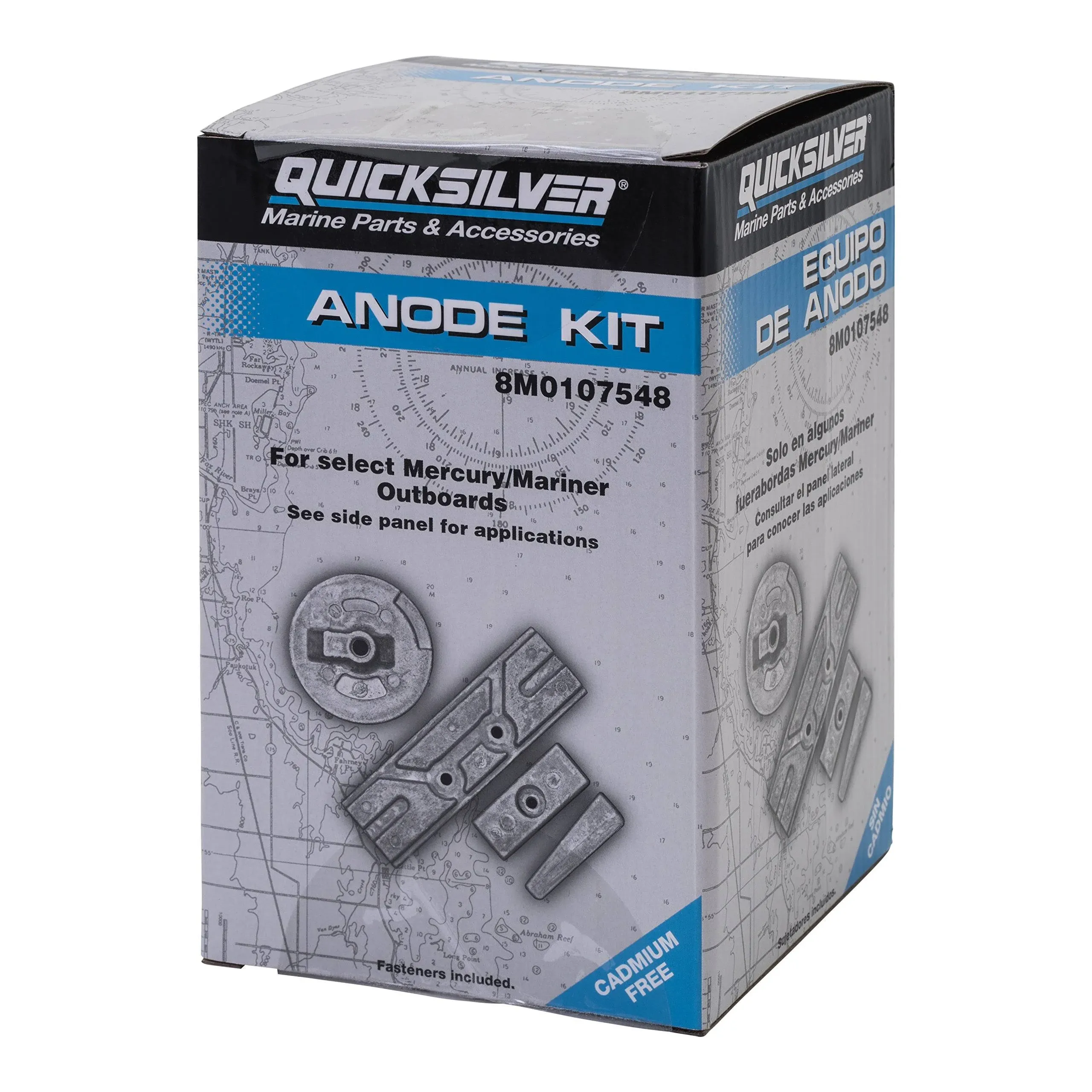 Quicksilver 97-8M0107548 Mercury Aluminum Anode Kit