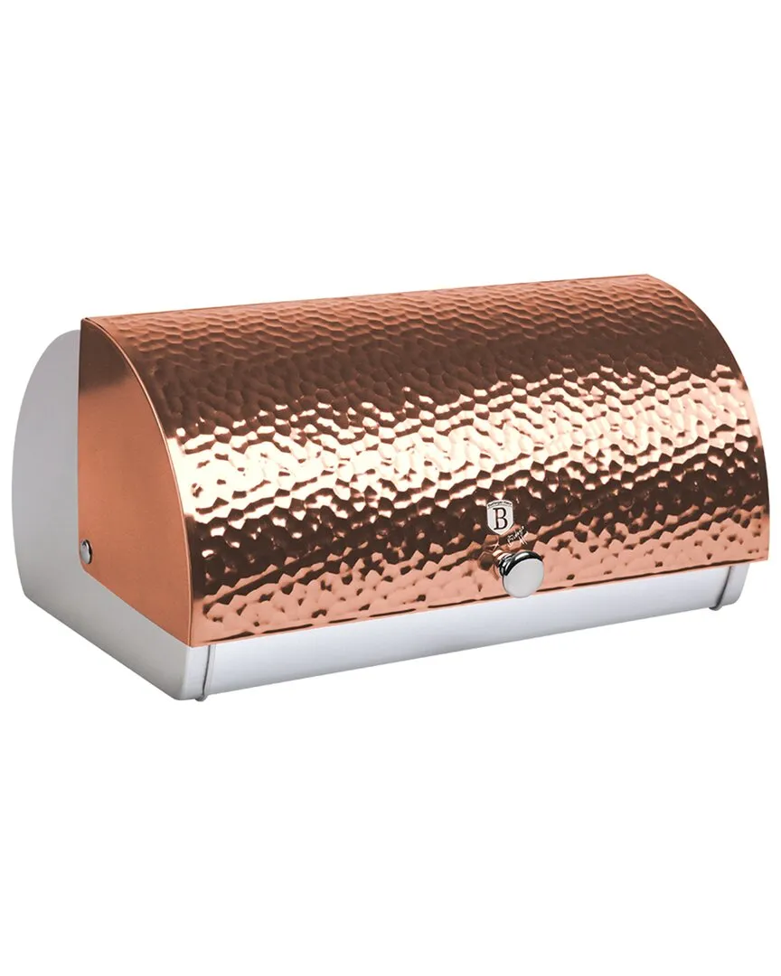 Shop Berlinger Haus Bread Box With Metallic Door In Rose Gold