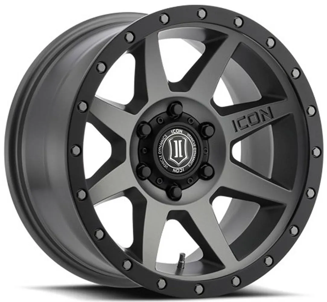 ICON 1817856350TT for Rebound 17x8.5 6x135 6mm Offset 5in BS 87.1mm Bore Titaniu