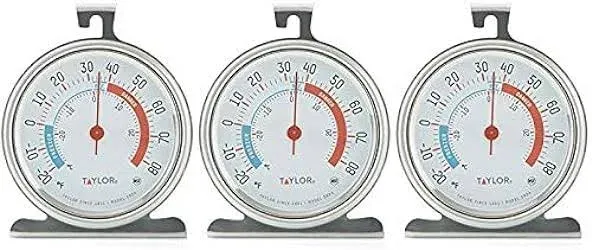 Taylor Classic Series Large Dial Fridge/Freezer Thermometer - 3 Pack