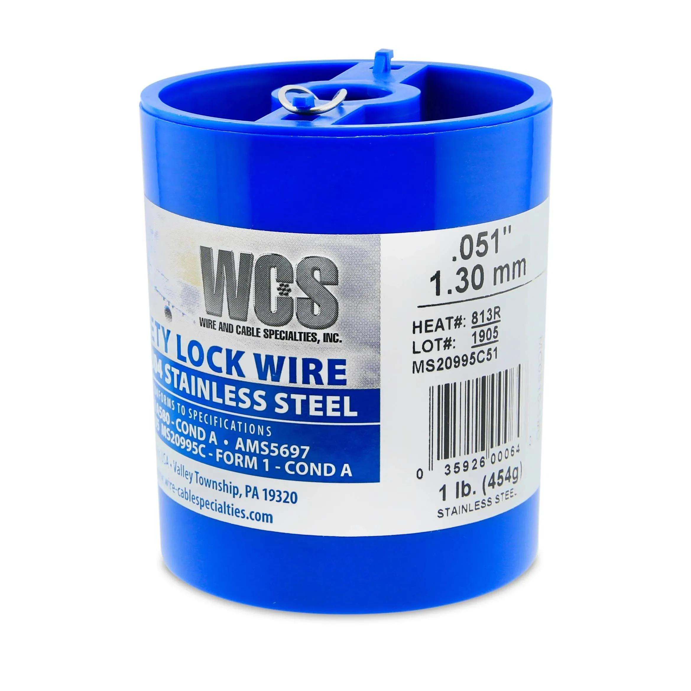 Wire and Cable Specialties MC0510-1#D Safety Lockwire MS20995C51 .051 in 1.29 mm