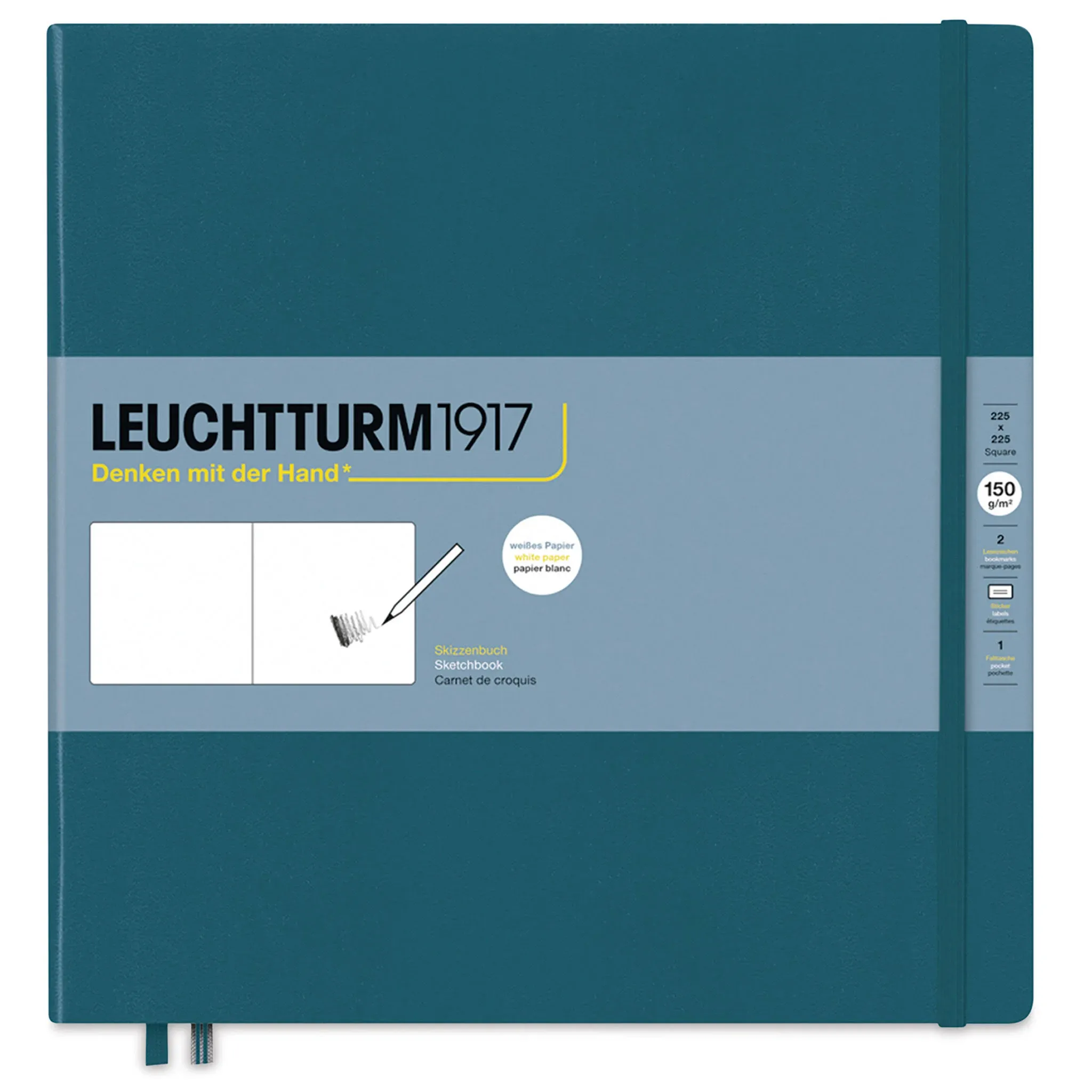 Leuchtturm1917 Sketchbook Square Pacific Green