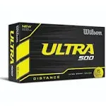 Wilson Ultra 500 Distance Golf Ball, Yellow - 15 pack