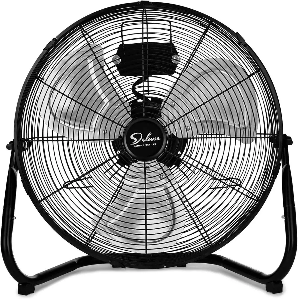 Simple Deluxe 3-Speed High Velocity Heavy Duty Metal Industrial Floor Fans Quiet