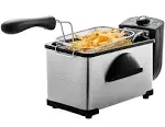 Electric Deep Fryer 2 Liter Capacity, 1500 Watt Lid with Viewing Window and Odor