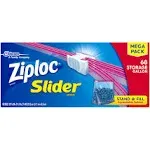 Ziploc Slider Storage Bags, Gallon - 68 count