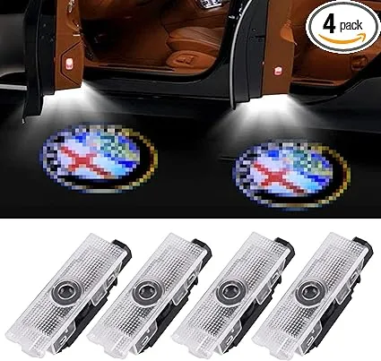 Zhongyu for Alfa-Romeo Car Door LED Logo Lights,3D Ghost Shadow Light Wireless Welcome Courtesy Projector Light Fit for Stelvio Mito Giulietta Giulia