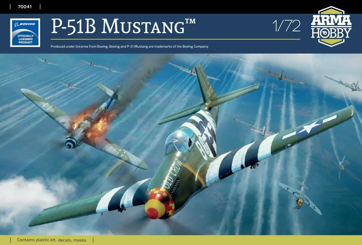 P-51 B MUSTANG (USAAF ACES MKGS: C ANDERSON, JF THORNELL) #70041 1/72 ARMA HOBBY