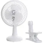 Genesis Indoor 5 in 2 speed Clip On Fans,Table Fans with A1CLIPFANWHITE White