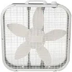 New Lasko White 20&#034; Classic Box Fan Weather-Resist<wbr/>ant Motor 3 Speeds, 22.5&#034; H