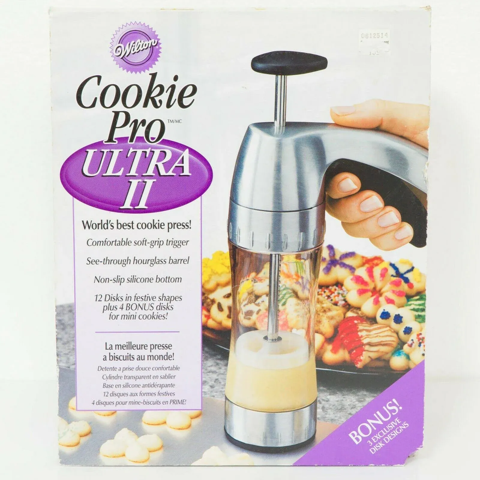 Wilton Cookie Pro ULTRA II Cookie Press w/19 Total Disks EUC