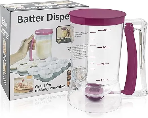 Kndatle Pancake Cupcake Batter Dispenser, Batter Separator Bakeware Maker with ...