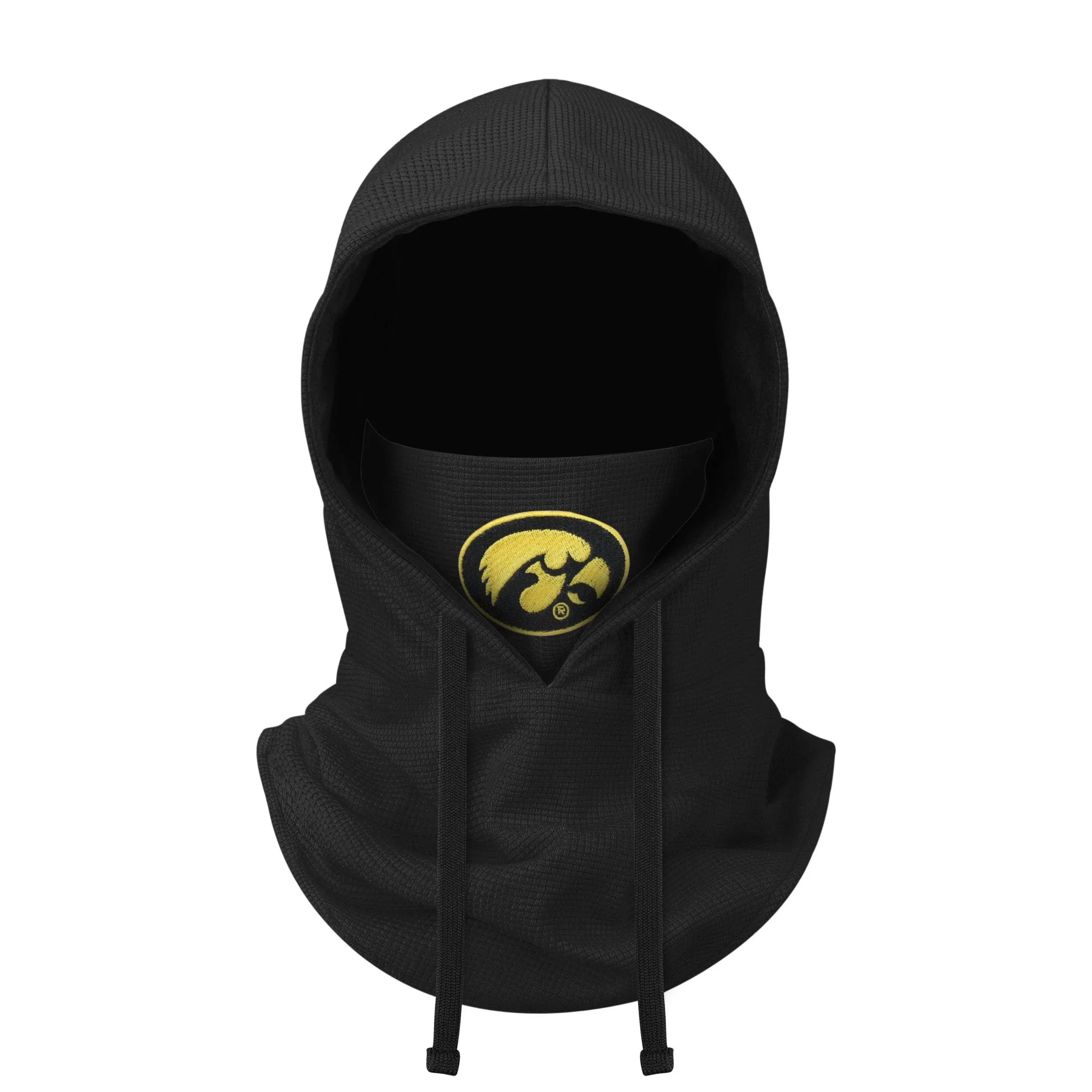 Iowa Hawkeyes NCAA Waffle Drawstring Hooded Gaiter