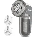 BEAUTURAL Fabric Shaver and Lint Remover, Sweater Defuzzer with 2-Speeds, 2 Replaceable Stainless Steel Blades, Battery Operated, Remove Clothes Fuzz, Lint Balls, Pills, Bobbles Gray
