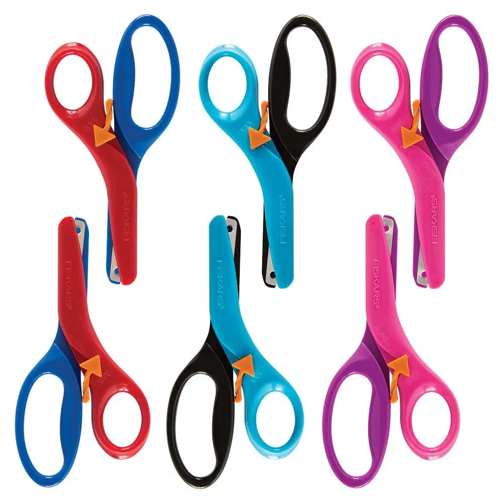 Fiskars Pre-School Training Scissors, 6 Pack