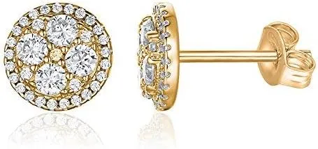 Genevieve Gold Stud Earrings for Women by PAVOI