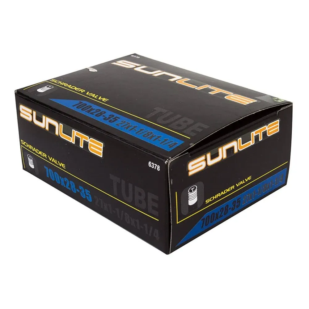 Sunlite Bicycle Inner Tube 700x28-35c Schrader Valve 32mm Road Hybrid Comfort CX