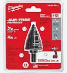 Milwaukee 48-89-9212 #12 Step Drill Bit, 7/8" - 1-3/8"