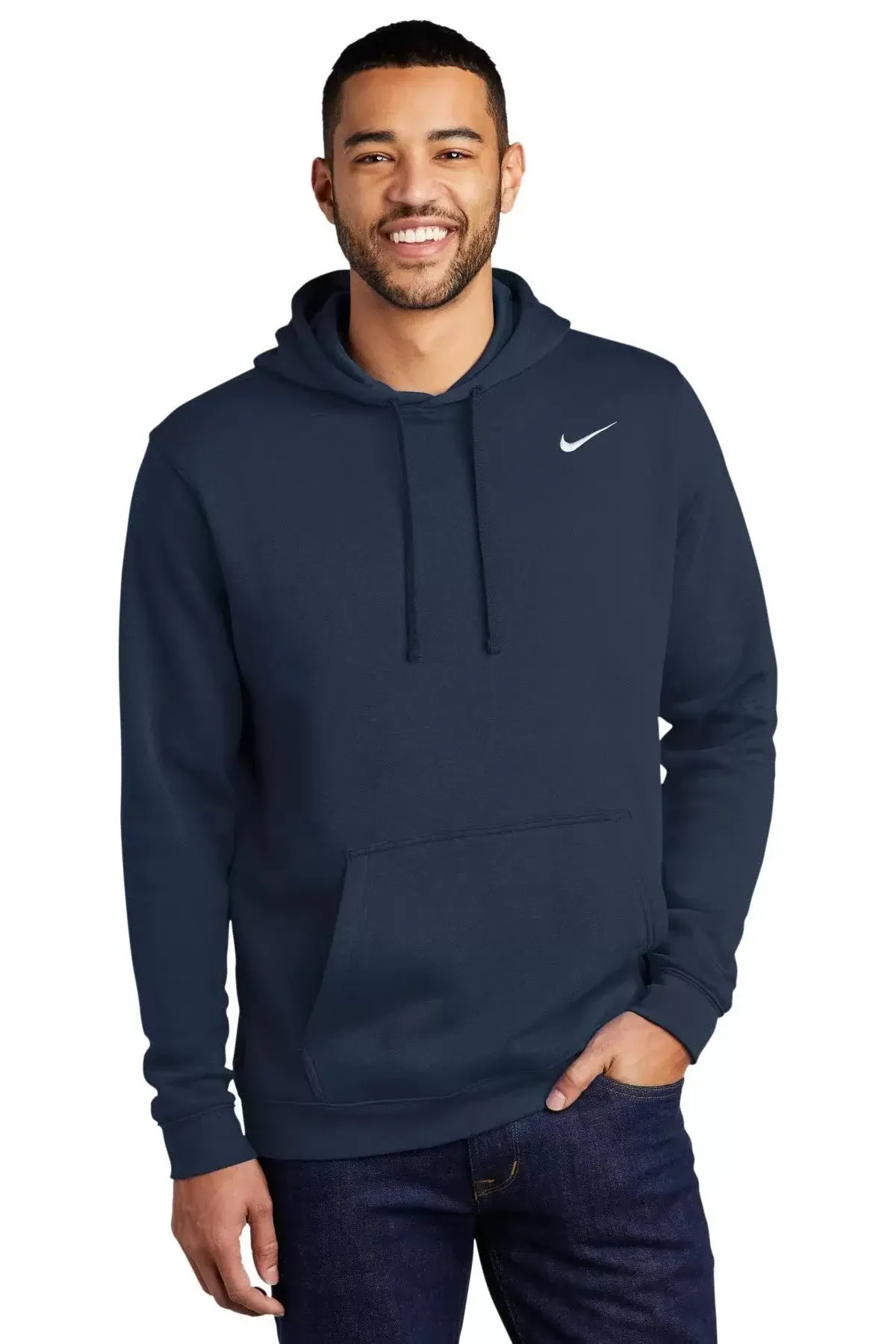 Nike Club Fleece Pullover Hoodie (Navy) L