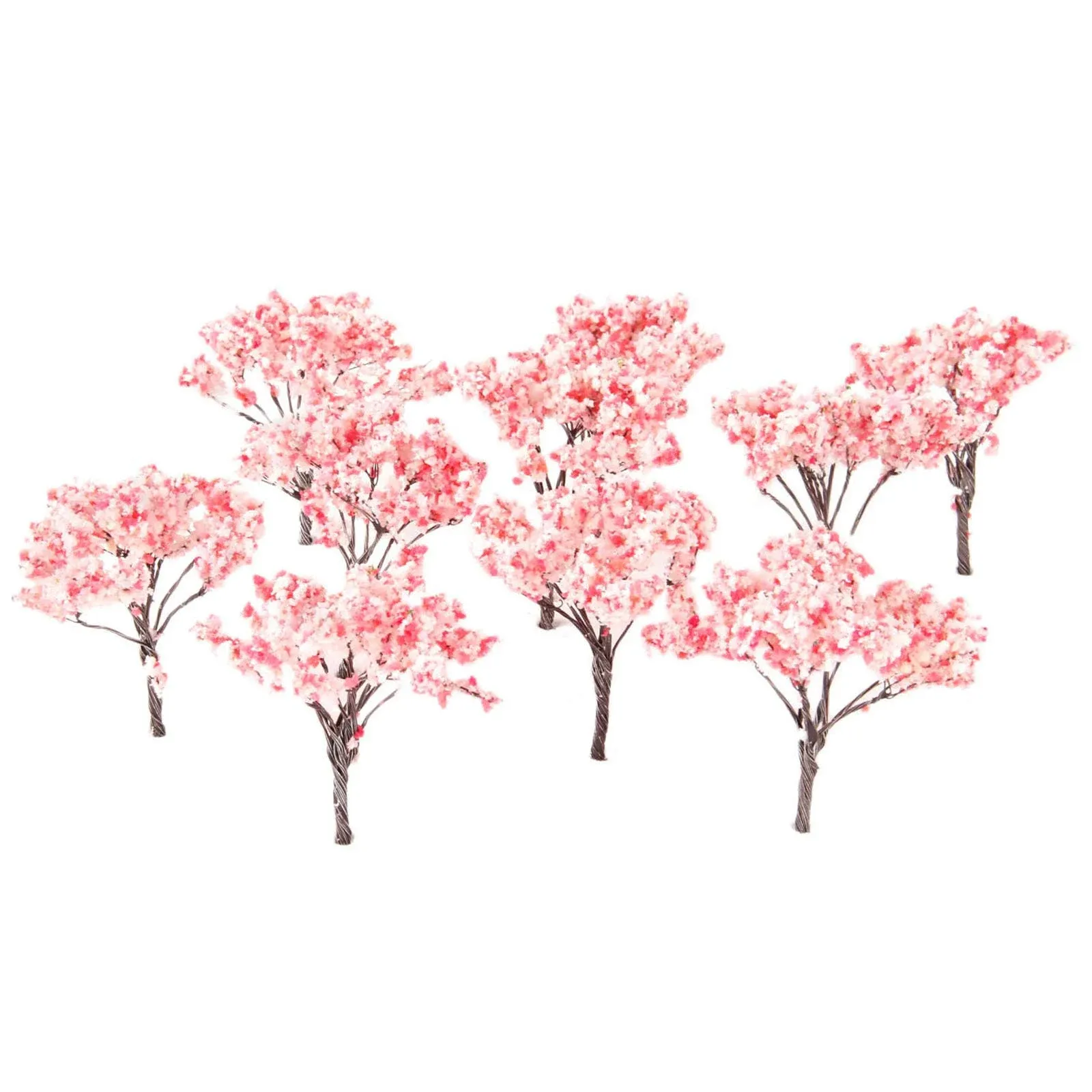 20pcs 6.5cm Blossom Cherry HO OO Scale Model Trees Scenery Railroad Layout Scene